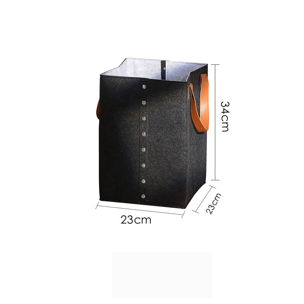 Double tissu EVA vêtements sales panier à linge pliable panier à linge avec poignées carré bac de rangement seau maison jouets organisateur: black gray S