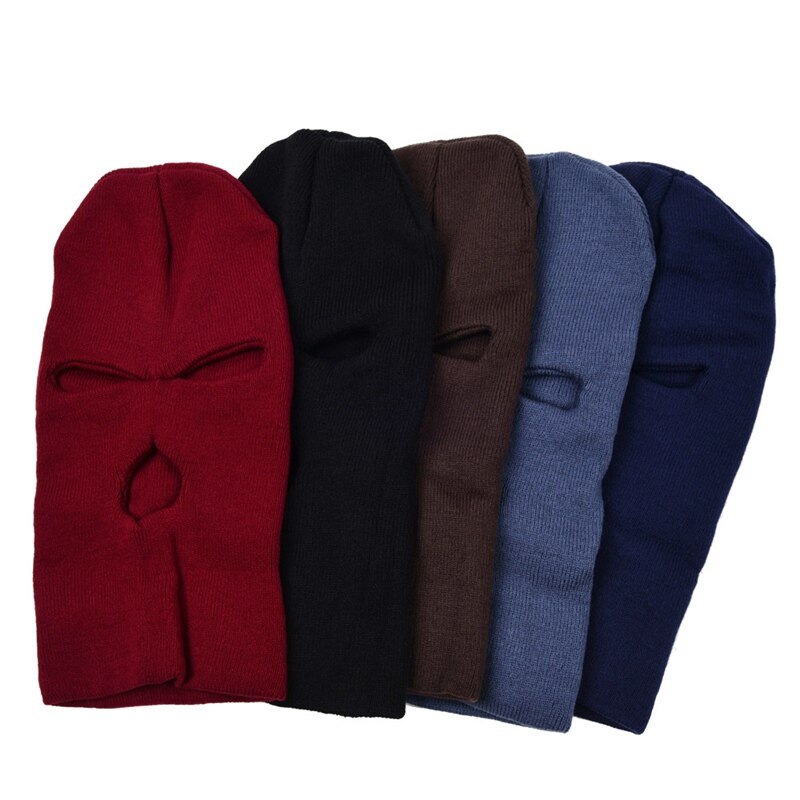 Breien 3 Gaten Bivakmuts Cs Full Face Cover Ski Masker Halloween Party Outdoor Warm Houden Winddicht Mannen Mutsen Fietsen Hoeden