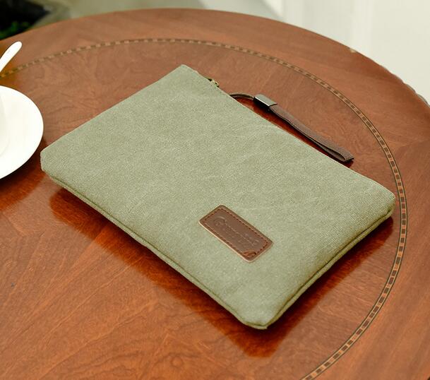 Bolsa de envelope de lona para homens, bolsa com luz vestível para homens de negócios