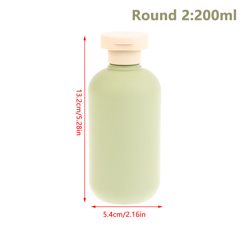 1pcs 100ML-500ML Avocado Green Plastic Shampoo Shower Gel Foaming Soap Dispensers Refillable Bottles Flip Lotion Bottles: Dark Khaki
