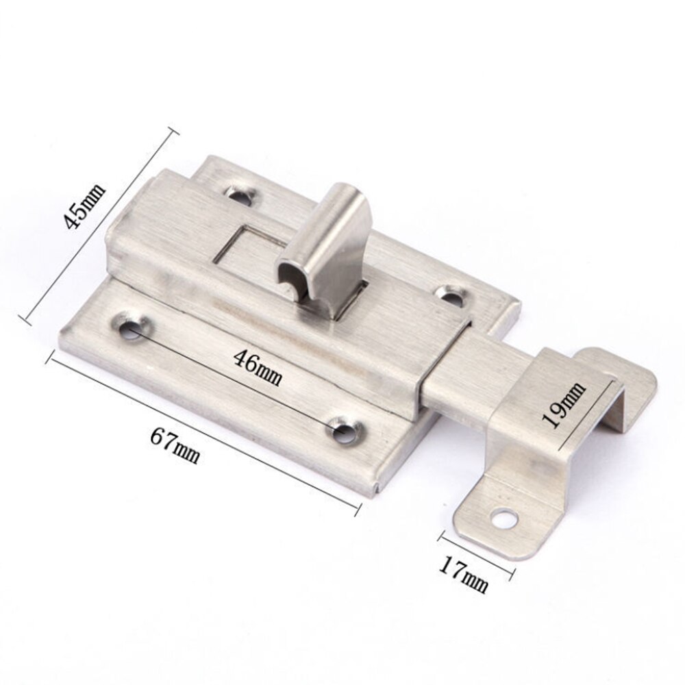 Stainless steel 2 inch 3 inch 4 inch small latch Security door mounted door latch Bathroom latch door buckle
