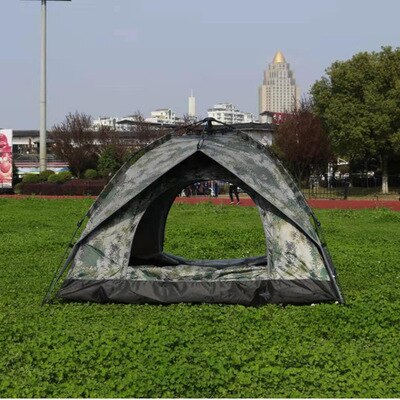 Outdoor automatic tent manual four people double single digital camouflage beach camping camping army tent: 5