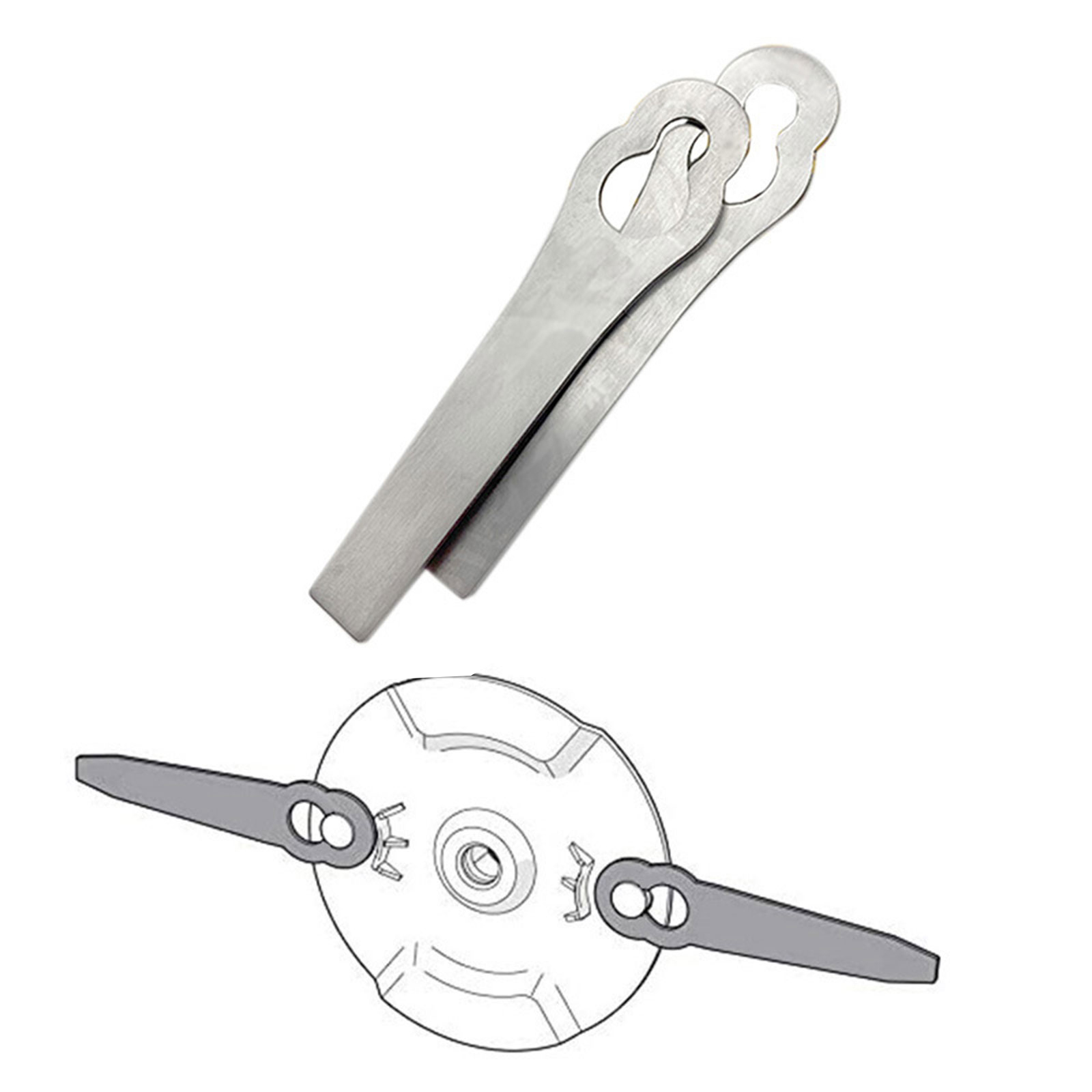 1-6Pc Roestvrijstalen Bosmaaier Vervangende Messen Reservemessen Voor Stihl Fsa 45 Fsa 57 Grastrimmer Tuin Grasmaaier