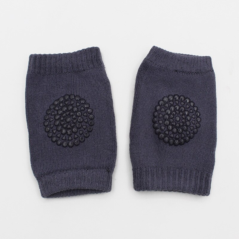 Peuter Kids Kneepad Protector Soft Thicken Terry Antislip Doseren Veiligheid Kruipen Baby Beenwarmers Goed Knie Pads Voor kind: Dark Grey