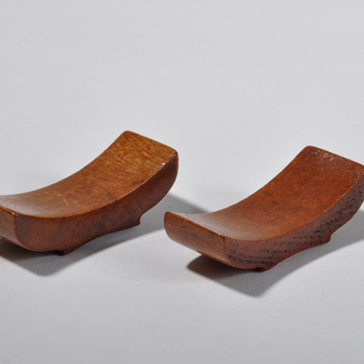 Palillos chinos de madera con en forma de barco, estante de descanso, palillos, práctico, soporte para el hogar, cocina, 6 uds.