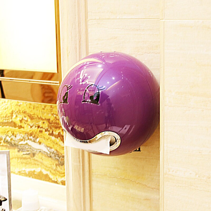 Tissue Box ABS Cute Ball Paper Box Hygienic Paper Storage Container Living Room Bathroom UD88: purple