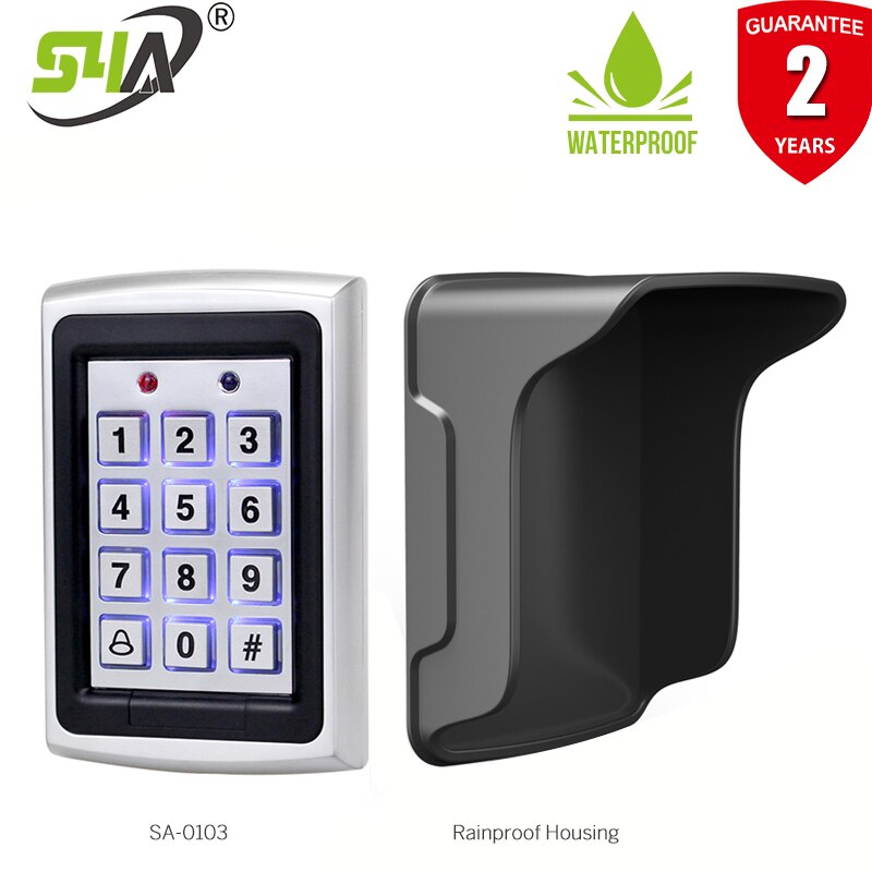 rfid access controller with rainproof housing tags cards open the door For Entry Security System: black