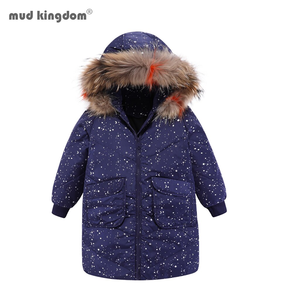 Mudkingdom Kinderen Jongens Meisjes Donsjacks Winter Faux Fur Hooded Jassen Kinderen Dikker Warme Sneeuw Jas