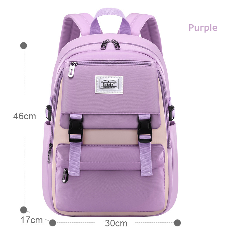 Mode Schooltassen Voor Meisjes Waterdichte Grote Schooltas Kinderen Rugzak Boek Bag Kids School Rugzak Mochila Escolar Coreana: purple