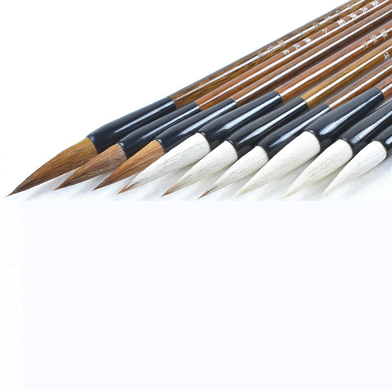 Chinese Calligraphy Writing Brush Set Traditional Chinese Landscape Painting Brush Regular Seal Script Writing Calligraphy Brush