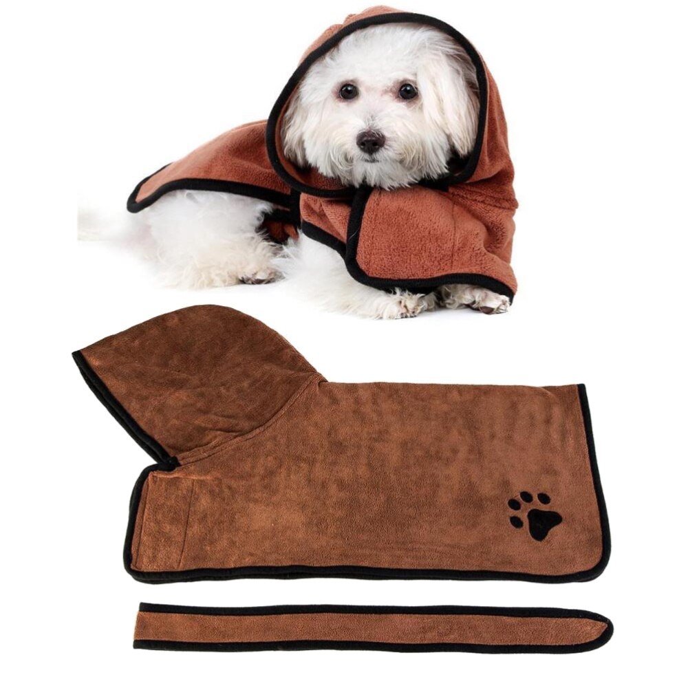 Pet Bath Towel - Microfiber - Quick Absorbent - Dog & Cat Drying Robe
