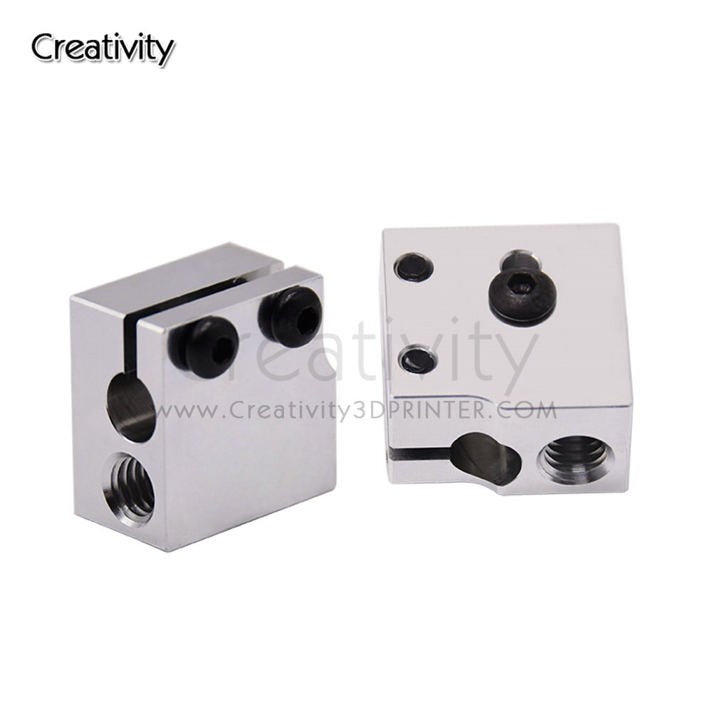1PCS 3D Printer Parts Heater Block e3d v6 Hotend Volcano Heat Block Extruder Artillery Sidewinder X1&amp; Genius J-head Aluminium