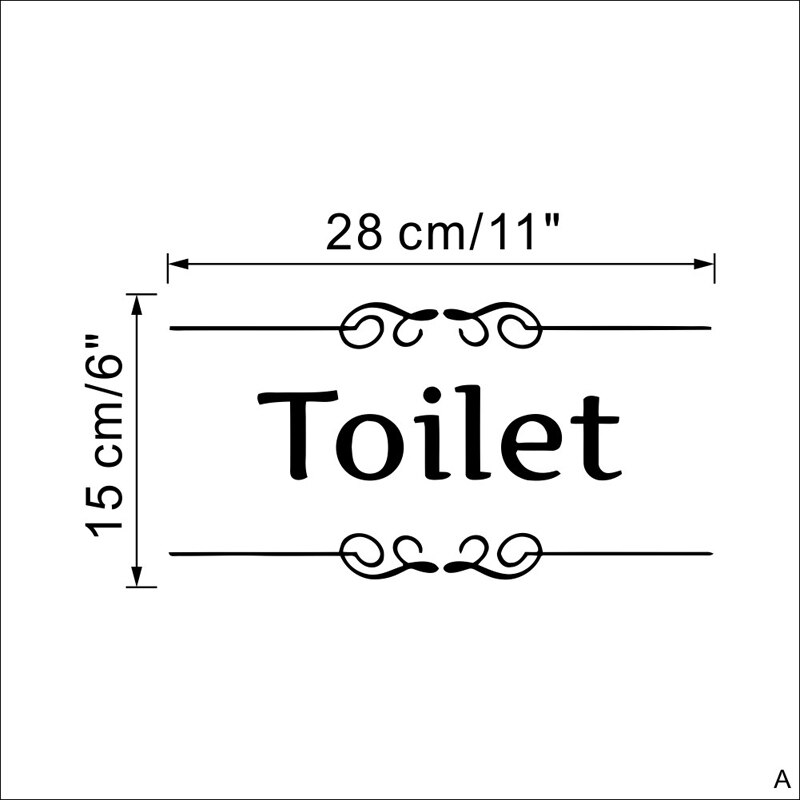Jahrgang Wc Zauberstab Aufkleber Badezimmer Tür aufkleber Dekor WC Innen Vinyl Aufkleber Transfer Jahrgang Zauberstab Dekoration Freies