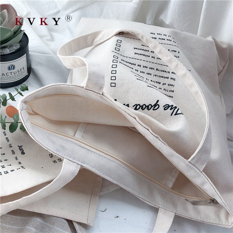 Dames canvas schoudertas grote capaciteit katoenen stoffen boodschappentassen dames handtas opvouwbare herbruikbare strandtas