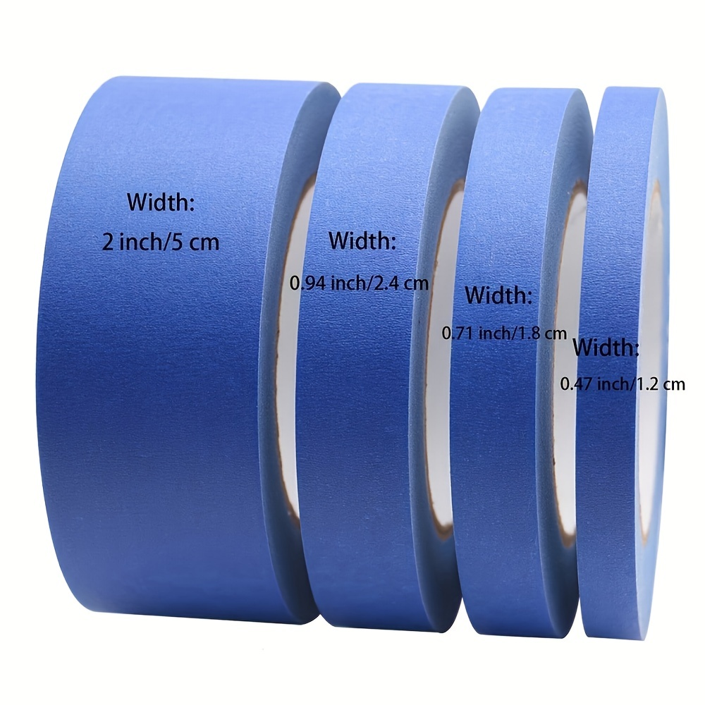4 rollen/set verftape Multi-oppervlak maskeren te verwijderen Verftape Beveiliging Muurschildering Ambachten Kunst Bouw Thuis 20 m/rol: Default Title