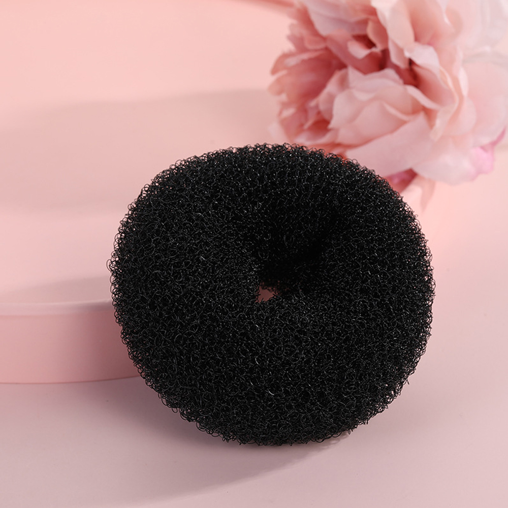 1 unidad de máquina mágica para hacer moños de pelo, moldeador mágico para mujer, diademas de esponja de espuma para Donut, anillo grande fácil, herramientas de estilismo para el cabello, accesorios: Gris claro