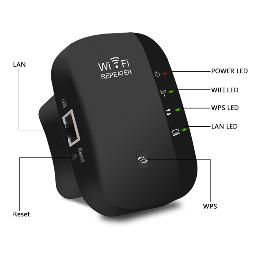 Wifi router dual band repeater høj effekt wifi signal forstærker trådløst netværk repeater wifi signal sort