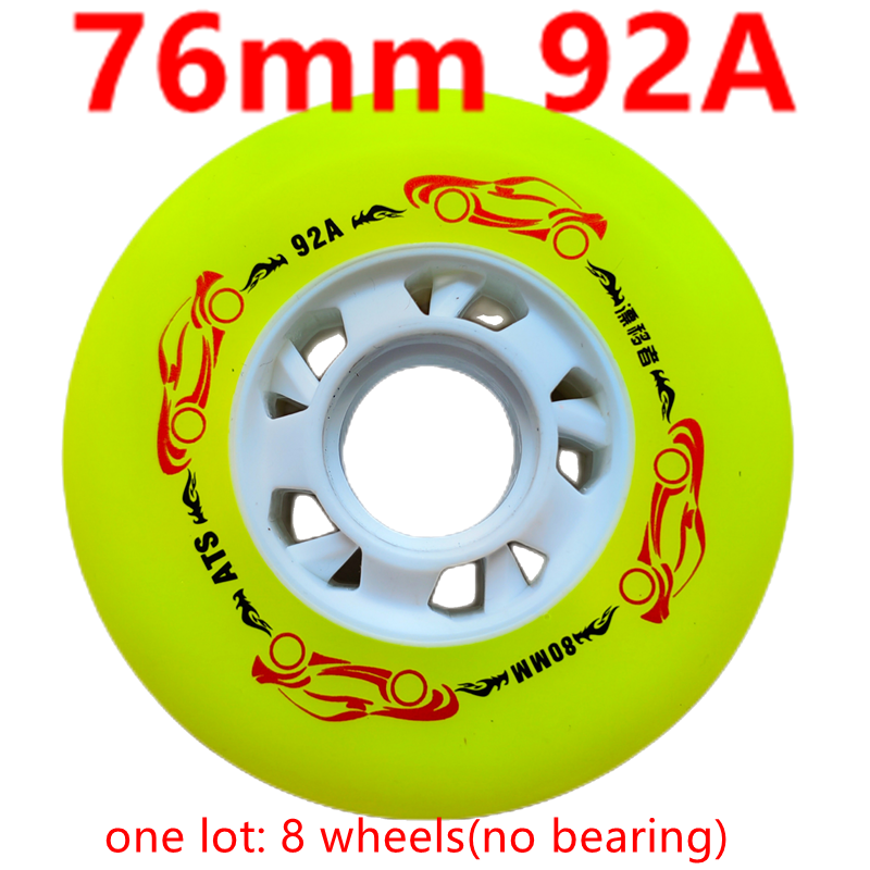 Rollrad Inline-Schlittschuh-Rad Schieberad Bremsrad 92a 72 76 80 mm Härte 92a 8 Räder/Los: Licht Gelb