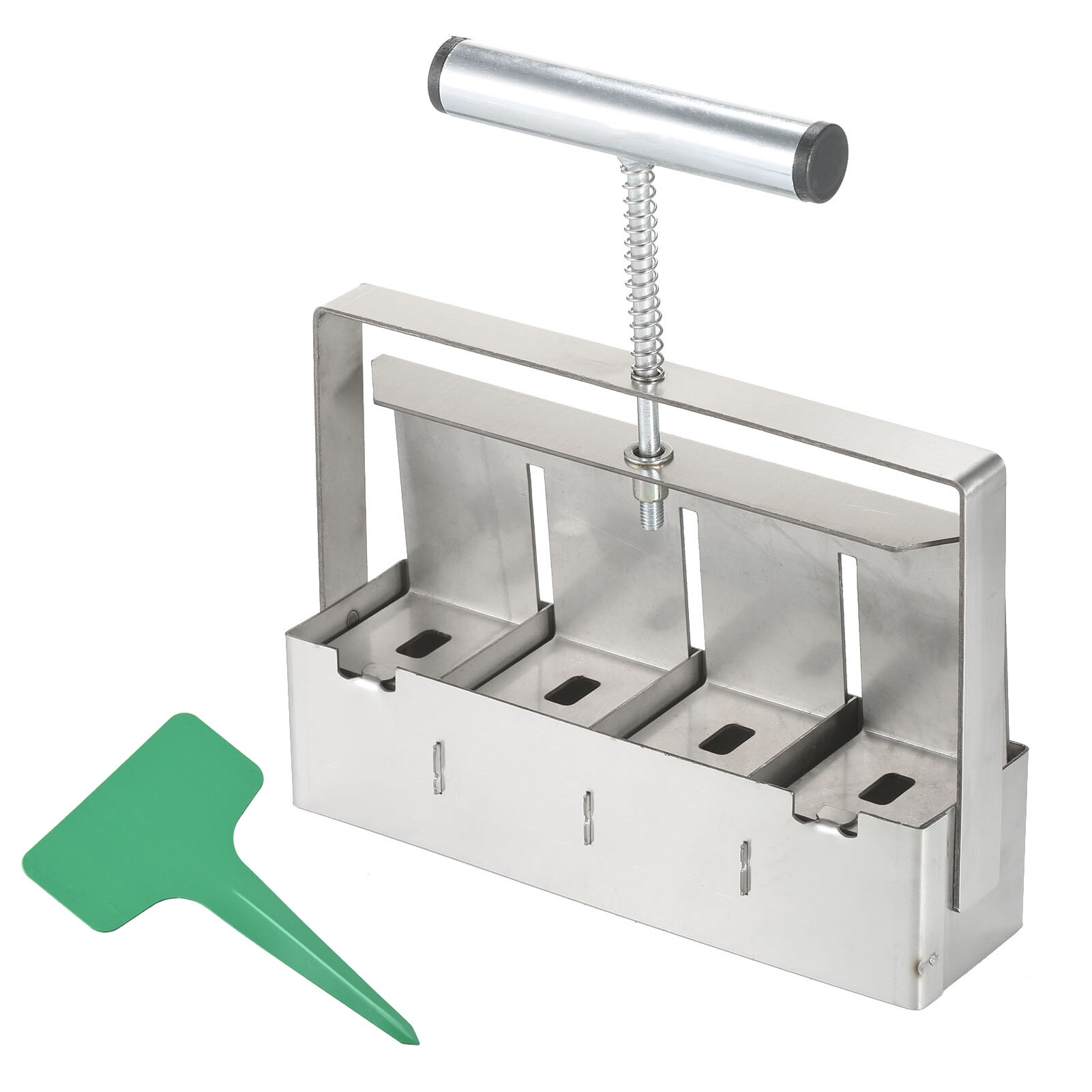 2-Inch Bodem Blok Maker Bodem Blokkeren Tool Handheld Bodem Blocker Met Dibbles Dibbers Voor Tuin Prep Zaailing Bodem blok Maker