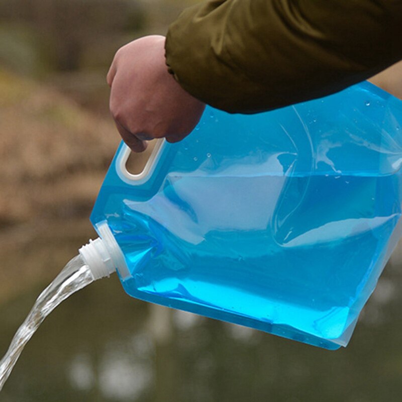 5L/10L PE Water Bag For Portable Folding Water Storage Lifting Bag For Camping Hiking Survival Hydration Storage Bladder