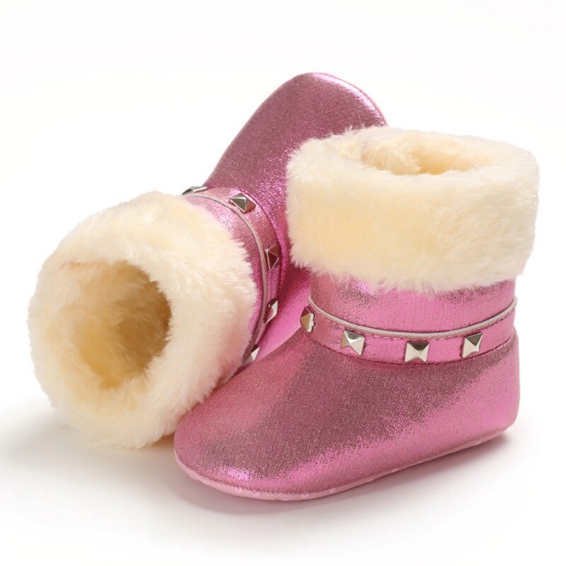 Winter Baby Meisje Pu Laarzen Casual Schoenen Pasgeboren Leuke Antislip Zachte Zool Schoen Herfst