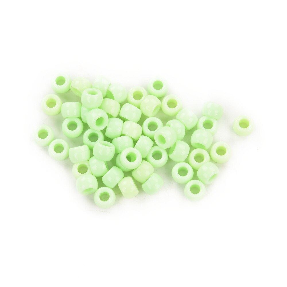 Tresses au Crochet couleur 7mm, perles rondes en acrylique pour tresses, bijoux de verrouillage pour enfants, filles et femmes, bricolage pièces/paquet: 003