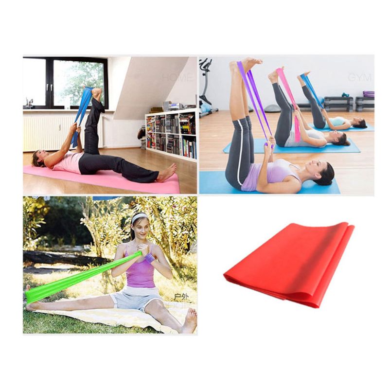 5 st Platta Motståndsband Pilates Yoga Resårband Träningsutrustning