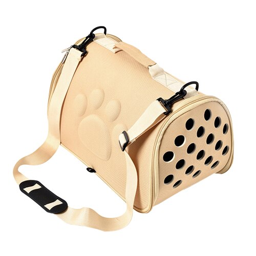 EVA Honden Kat Opvouwbare Pet Carrier Cage Inklapbare Puppy Krat Handtas Draagtassen Huisdieren Levert Vervoer Chien Accessoires: Golden / M