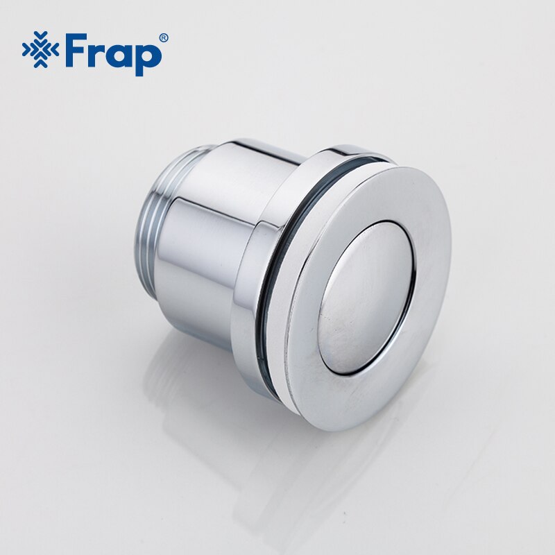 Frap bathtub Drain Bath Basin Overflow Hole Sink Tap Push Button Pop up Waste Plug Slotted Kitchen Sinks Drains F61 F62