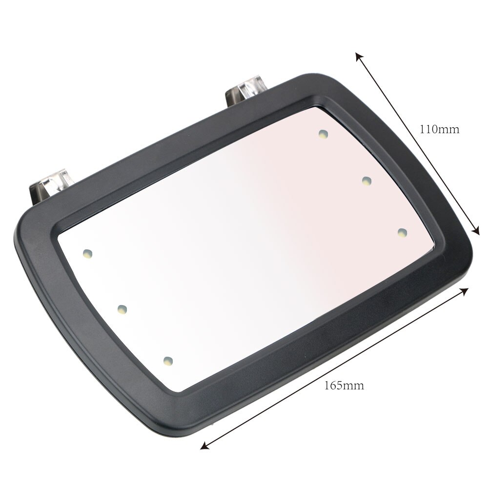Spiegel Auto Zonneklep Spiegel Automobiel Make Up Spiegel Met Zes Led Verlichting Universal Make Zonwering Cosmetische spiegel