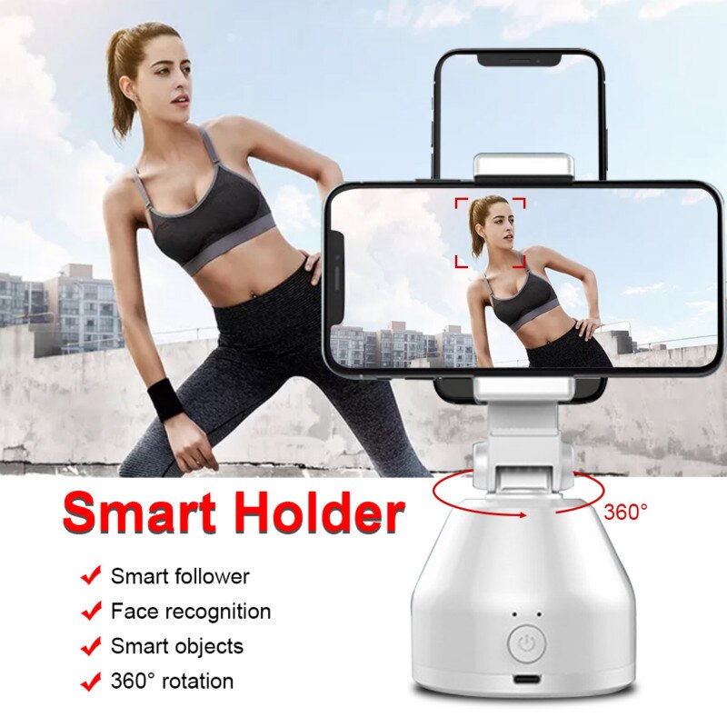 Gimbal Smart AI Face Recognition Gimbal Personal Robot Cameraman 360 Rotation Face Tracking Gimbal Ai Robot Tracking Phone Stand