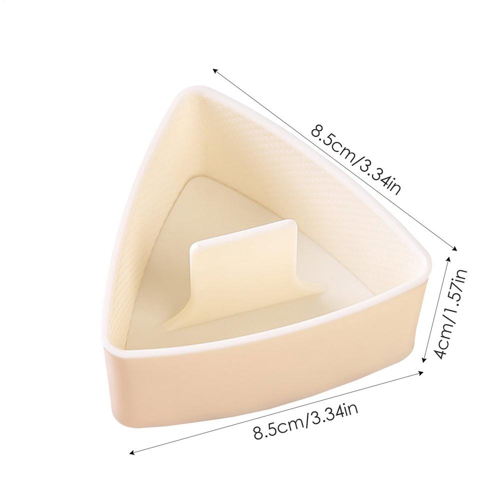 Sushi Mold Triangle Mould Onigiri Rice Ball Food Press Triangular Sushi Maker Mold Sushi Kit Kitchen Bento Rice Balls Accessory: Beige