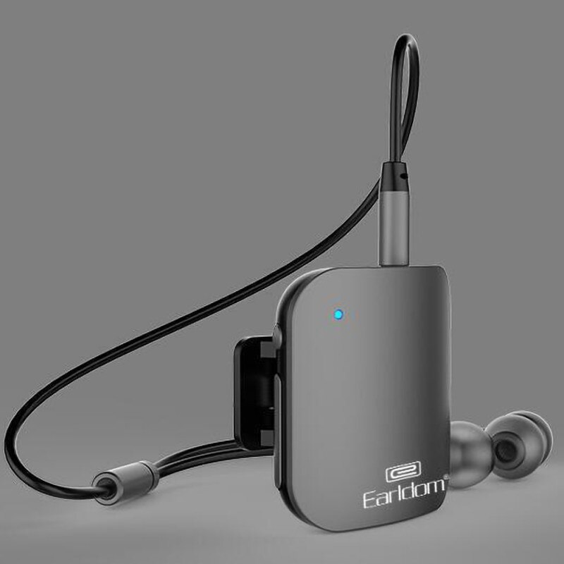 Bluetooth-ontvanger met kabel, stereogeluid, hoofdtelefoon, oordopjes, draadloze bluetooth-ontvanger met clip, bluetooth-ontvanger