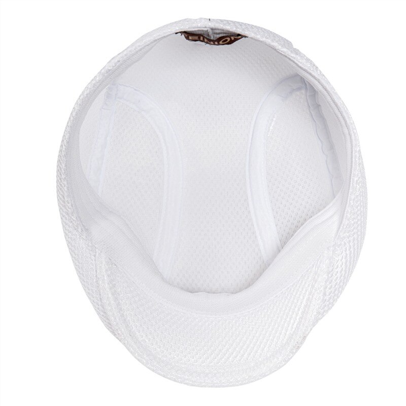 FEINION Flat Cap Summer Mesh Breathable Ivy Hat Driving Newsboy Caps Golf Hat Cabbie Boina Hats 075