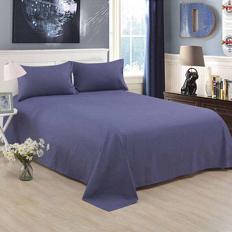 1pc isoa kokoa 160/ 200/ 250 x 230 cm sänkyyn asennettu lakanan kansi yksivärinen koko twin täysi queen king lakanat: Violetti / 160cm*230cm