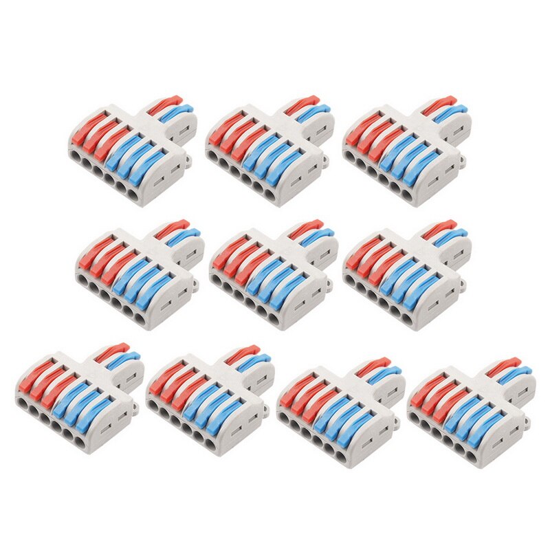 5/10pcs/Lot SPL-42/62 Mini Fast Wire Connector Universal Wiring Cable Connector Push-in Conductor Terminal Block: 10PCs SPL-62