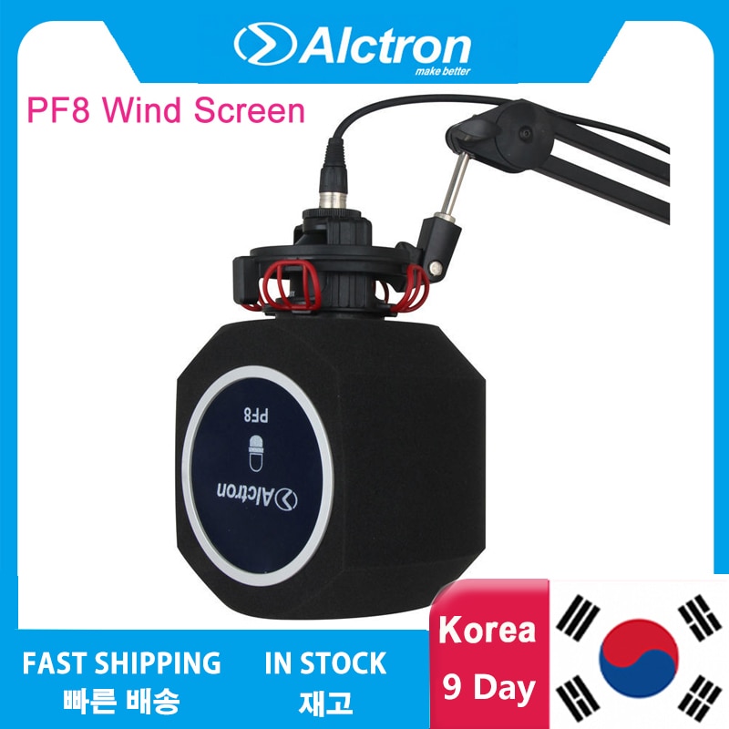 Original alctron  pf8 enkel studio mikrofon skærm akustisk filter desktop optagelse mikrofon støjreduktion vind