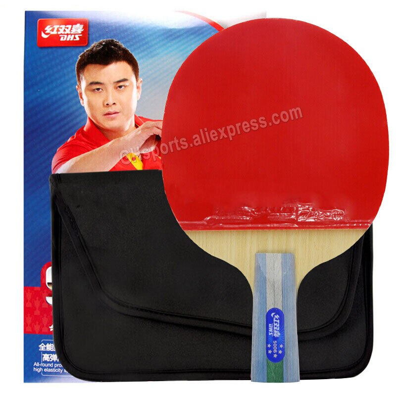 Dhs 5 -stjärnigt bordtennisracket  (5002, 5006)  med gummi skyline / orkan / väska set original dhs 5- -stjärnigt bordtennis