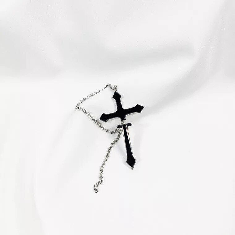 Cross Earrings For Women1PC Vintage Long Chain Cross Zipper Earrings For Men Women Party Punk Jewelry