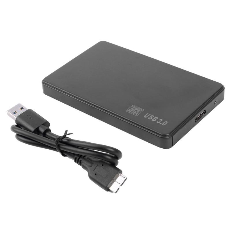 USB 3.0 2.0 To 2.5 Inch Hard Drive Case SATA HDD SSD Enclosure 5Gbps External Hard Drive Disk Box for PC Laptop Smartphone: black