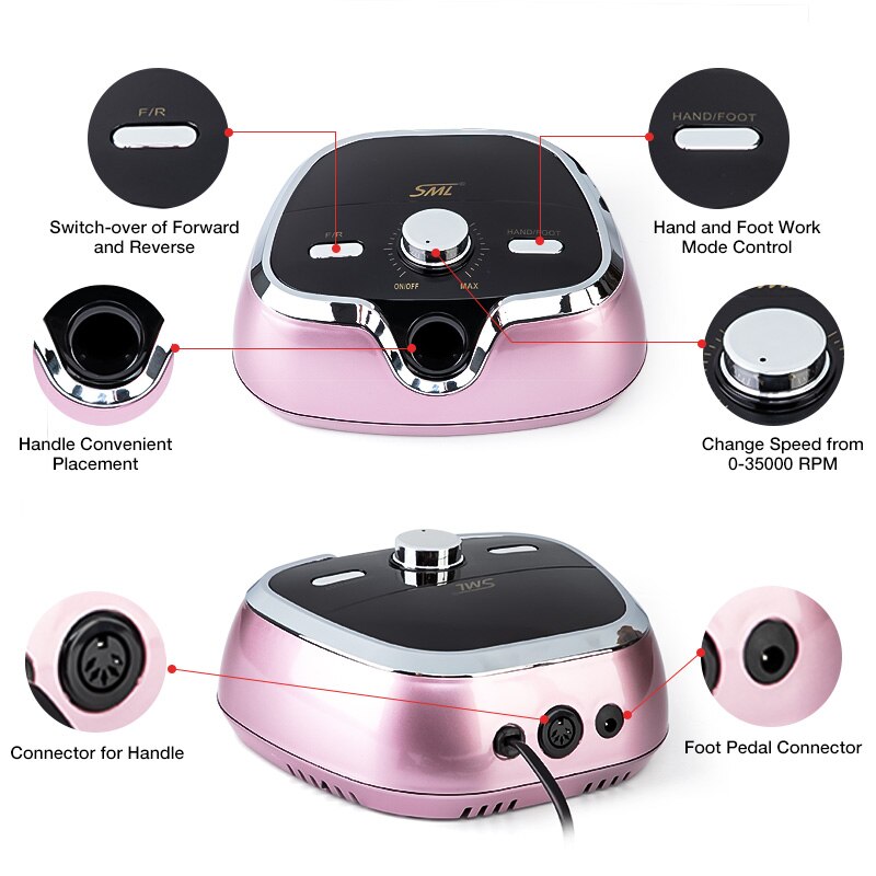 35000RPM Electric Nail Drill Machine M3 Electric Manicure Machine Set Accessory Pedicure Kit Ceramic Nail Drill Bit Nail Tools