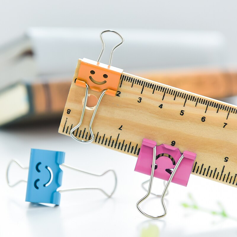 Deli Lachend Bindmiddelenklemmen, 1-inch Breed, vier Kleuren, 48 Clips Per Pack, nr 8486