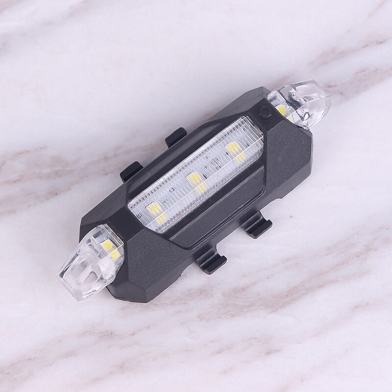 Usb Oplaadbare Fiets Led Achterlicht Fiets Veiligheid Fietsen Waarschuwing Achter Lamp: WHITE
