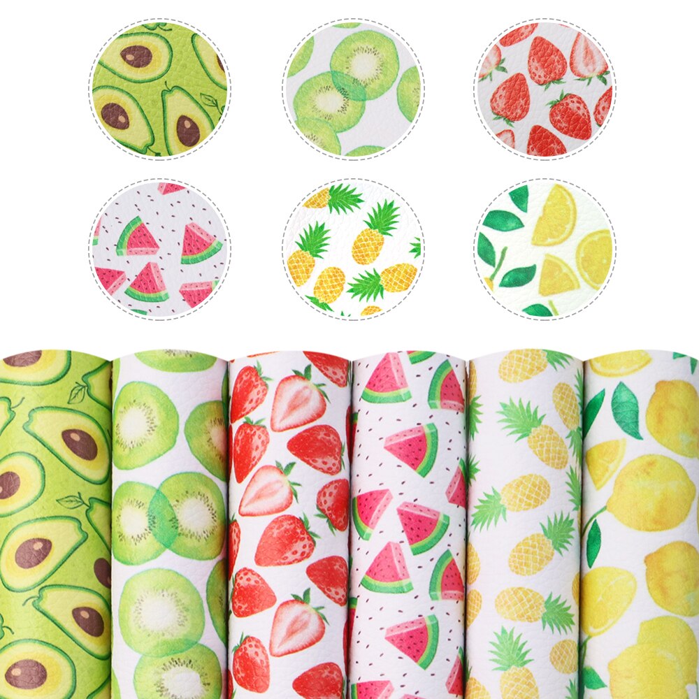 Geometry Fruits Printed Faux Leather Set Lychee So... – Grandado