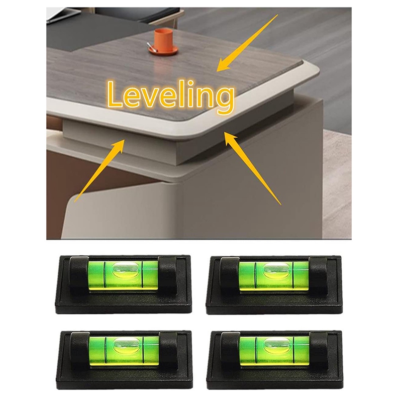 4Pcs Magnetic Bubble Levels For Leveling Phonograph,Camera, Tripod, Machines, Spirit Level Measuring Tools (Magnetic)