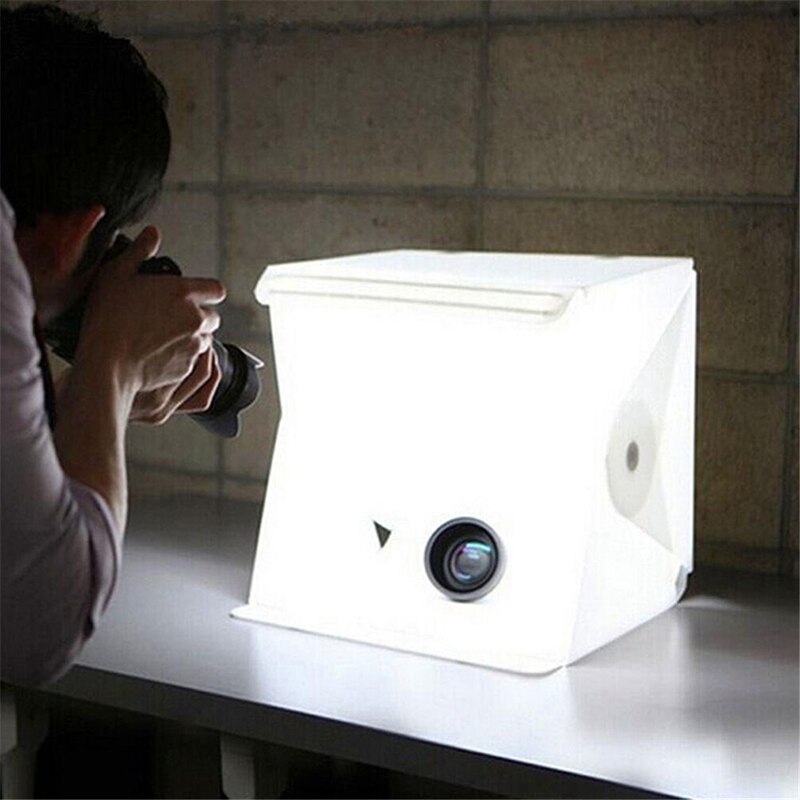 Portable Light boxes Studio Take Pictures LED Small Photography Studio LED Photo Booth Shooting Box Folding Boxes: Default Title