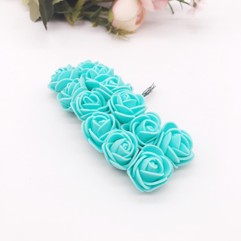 144 stück Günstige künstliche blumen Mini schaum Teddy bär von rosen Strauß Vase für Heimat Dekor hochzeit dekorative blume kranz: 9
