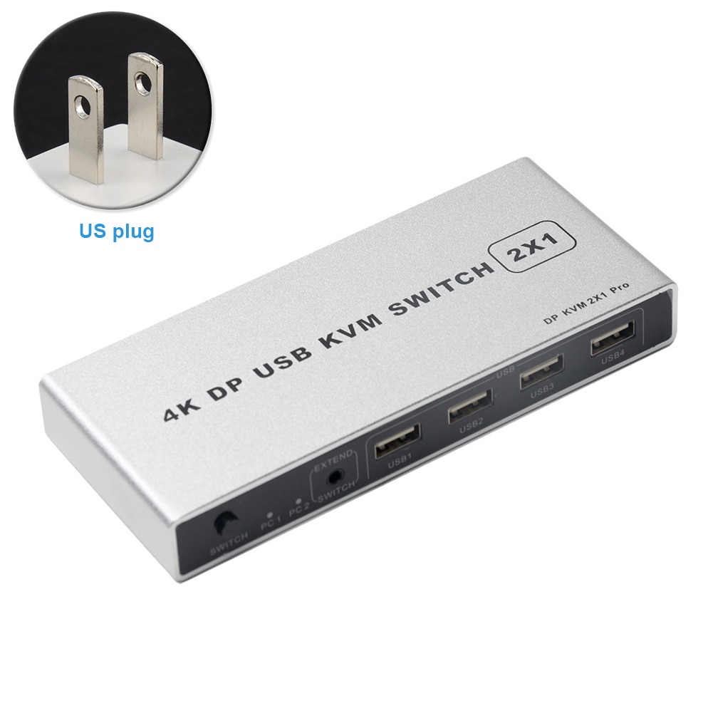 Displayport Controller Stabile VGA Dual Port USB Computer Kvm-switch Verbindung Maus Unterstützung 1 Aus 4K 60Hz Stecker und Spielen Monitor