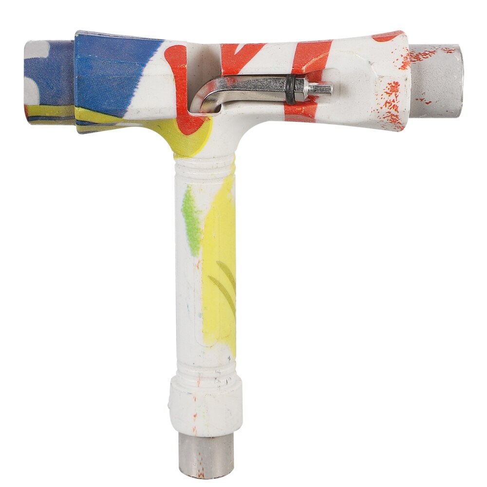 All-in-One Skate Tools Multi-Function Portable Skateboard T Tool Accessory: Doodle pattern