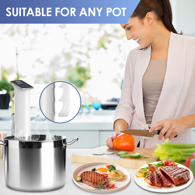 Wancle-cocina Sous Vide al vacío de 1100W, resistente al agua IPX7, circulación de inmersión de cocción lenta, cocina precisa con pantalla Digital LED